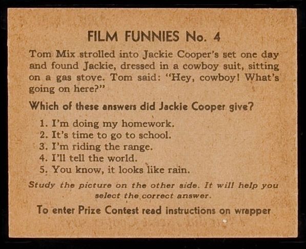 R48-1 1934 Gum Inc. Film Funnies
